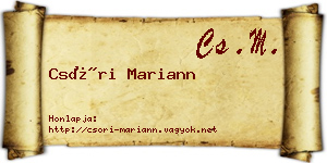 Csóri Mariann névjegykártya