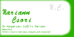 mariann csori business card